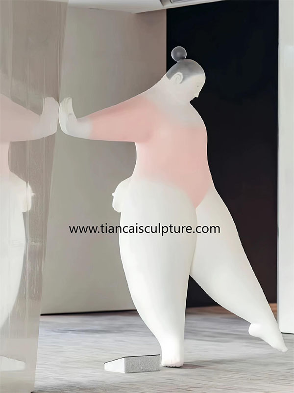 Escultura de boneca de imagem IP de personagem de desenho animado de fibra de vidro