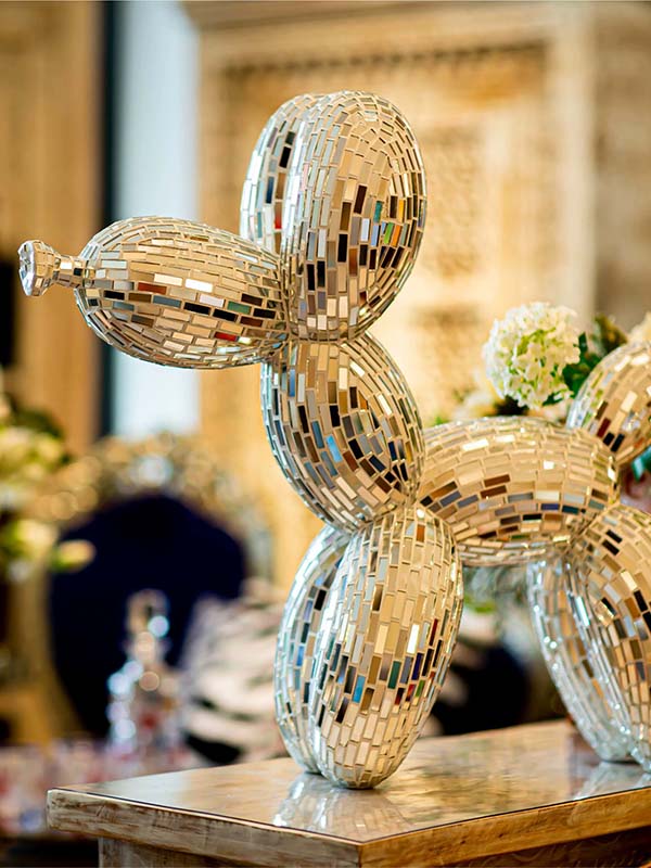 Mosaic Dog Sculpture